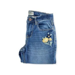 Osh Kosh Embroidered Floral Denim Jeans - Blue | Girls 8